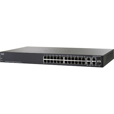 Cisco Smb-26 10/100/1000 Poe Pt Combo Gbic Sg 300-28P SRW2024P-K9-NA